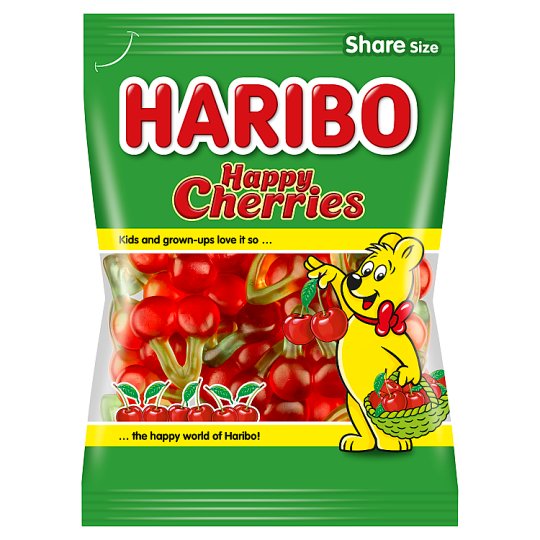 Haribo Happy Cherries mäkké želé cukrovinky s ovocnými príchuťami 200 g