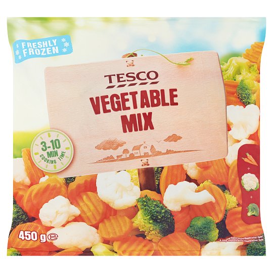 Tesco Zmes mrkvy, karfiolu a brokolice 450 g