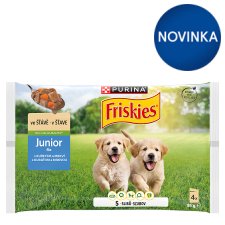 PURINA FRISKIES Junior for Puppies with Chicken and Carrots in Juice 4 x 85 g