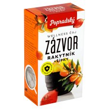 Popradský Wellness Čaj zázvor, rakytník + šípky 36 g