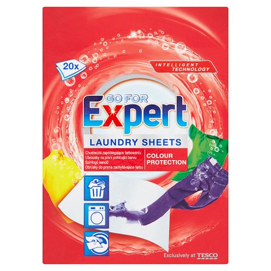 Go for Expert Colour Protection Laundry Sheets 20 pcs Tesco Groceries