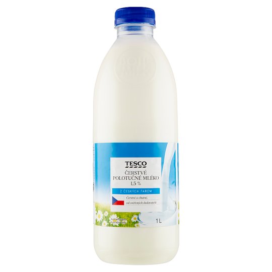 Tesco Polotučné mlieko 1,5 % 1 l