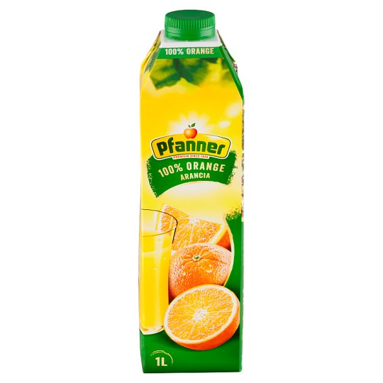 Pfanner 100% pomarančová šťava vyrobená z koncentrátu 1 l