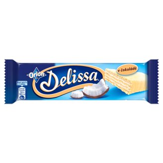 ORION Delissa oblátka s kokosovou náplňou máčaná v bielej čokoláde 33 g