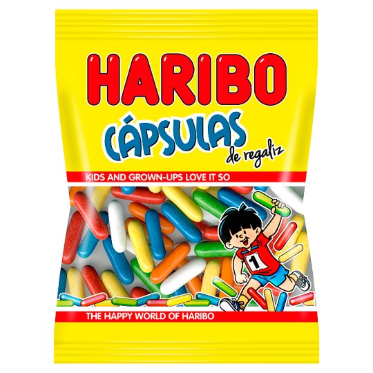 Haribo Cápsulas dražovaná cukrovinka s príchuťou sladkého drievka 80 g