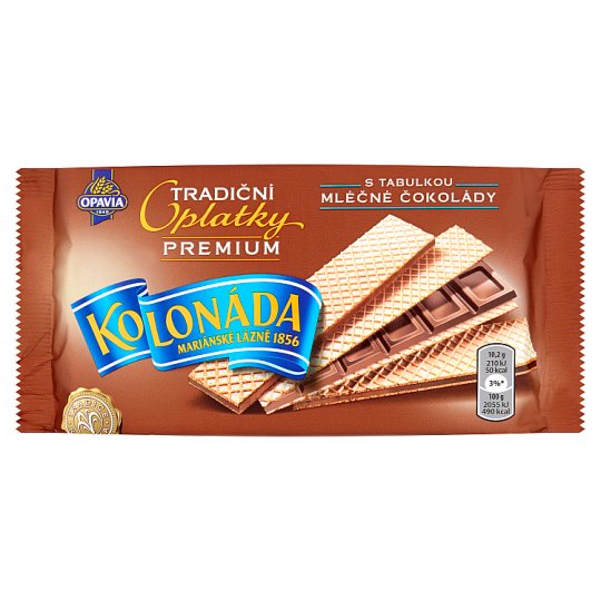 Opavia Kolonáda Oblátky plnené tabuľkou mliečnej čokolády 92 g
