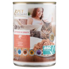 Pet Specialist Cat Food in Gravy with ASC Certified Salmon 415 g