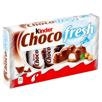 Kinder Choco fresh mliečna čokoláda s mliečnou a lieskovcovou náplňou 5 x 21 g