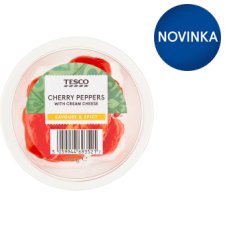 Tesco Marinovaná červená paprika plnená čerstvým syrom 90 g