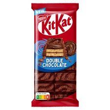 KitKat tabuľka Double chocolate s mliečnou a horkou čokoládou, s oblátkou a kakaovou náplňou 99 g