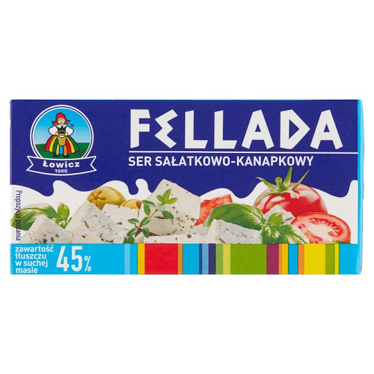 Lowicz Fellada mäkký polotučný syr slaný 45% 220 g