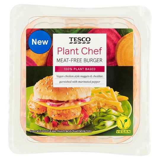 Tesco Plant Chef Meat-Free Burger 163 g - Tesco Groceries