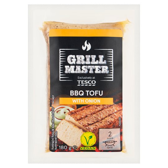 Tesco Grill Master BBQ Tofu with Onion 180 g Tesco Groceries