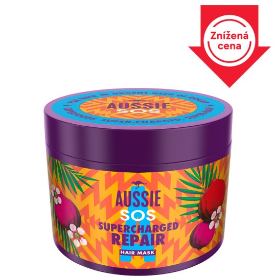 Aussie SOS Supercharged Repair Hair Mask, 450ml Tesco Groceries