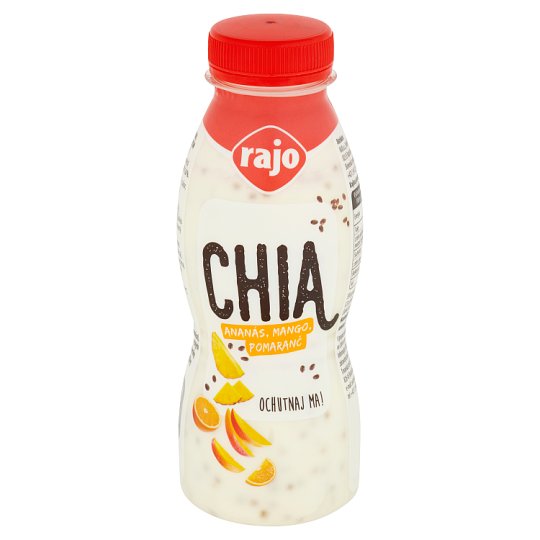 Rajo Chia jogurtový nápoj ananás, mango, pomaranč 330 g