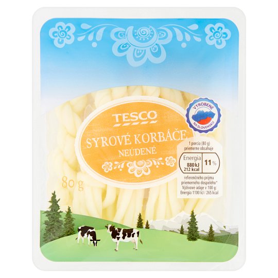 Tesco Syrové korbáče neúdené 80 g