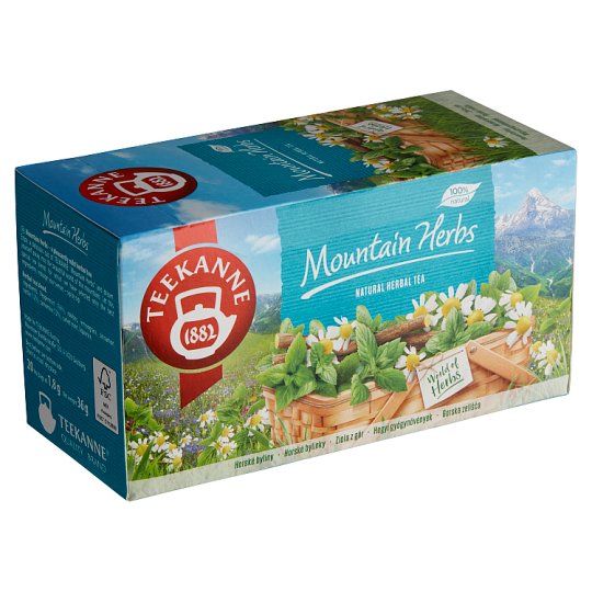 TEEKANNE Mountain Herbs, Natural Herbal Tea, 20 Tea Bags, 36 g