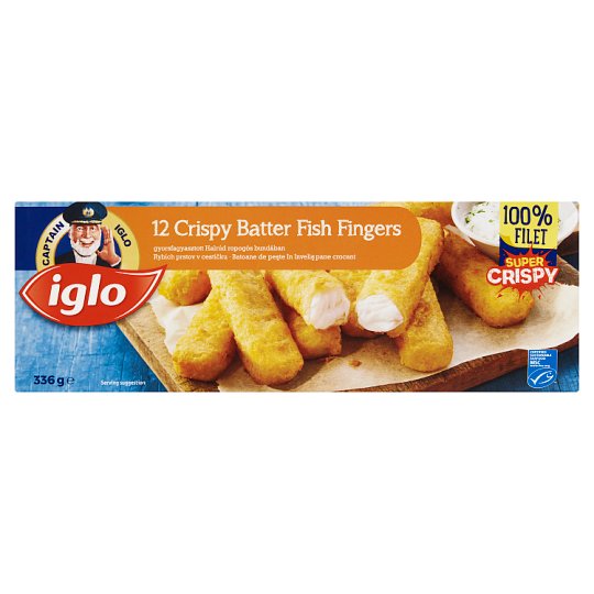 Iglo 12 Crispy Batter Fish Fingers 336 g Tesco Groceries