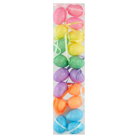 Jumi Vajíčka penové brokátové 3,5 cm 18 ks