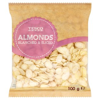Tesco Mandle blanšírované, plátky 100 g