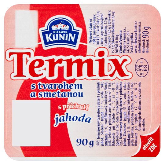 Mlékárna Kunín Termix Dessert with Strawberry Flavour 90 g