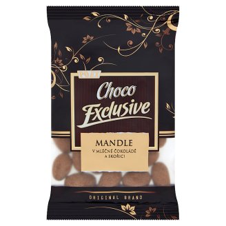 Poex Choco Exclusive Pražené jadrá mandlí v mliečnej čokoláde a škorici 150 g