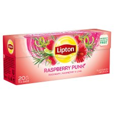 Lipton Raspberry Punk aromatizovaná zmes čaju s rozmarínom 20 vrecúšok 36 g