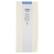 Tesco Home Easy Care Cream Jersey Sheet 180 x 200 cm