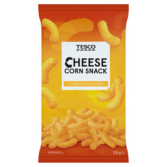Tesco Kukuričné chrumky so syrovou príchuťou 125 g