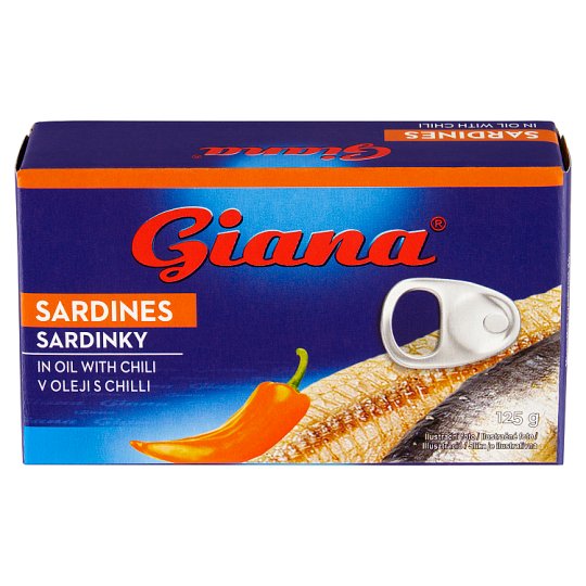 Giana Sardinky v slnečnicovom oleji s chilli 125 g