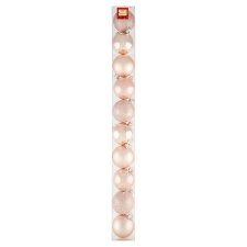 Tesco Rose Gold Baubles 60 mm 10 pcs