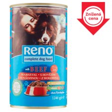 Reno Complete Food for Adult Dogs Pieces for Dogs with Beef in Sauce 1240 g