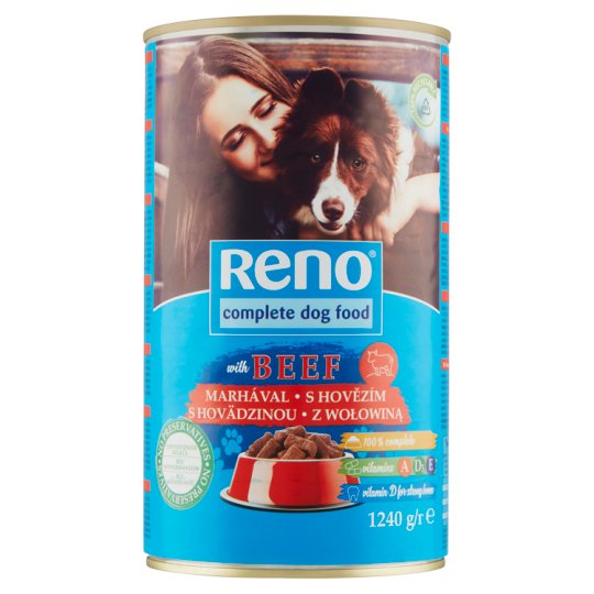 Reno Complete Food for Adult Dogs Pieces for Dogs with Beef in