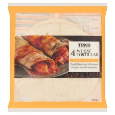 Tesco Wheat Tortillas 4 x 62.5 g