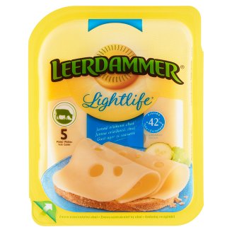 Leerdammer Lightlife Polotvrdý zrejúci polotučný porciovaný syr 5 plátkov 100 g
