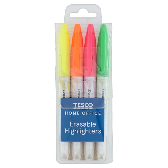 Tesco Erasable Highlighters 4 pcs