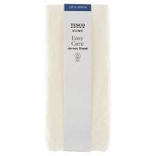 Tesco Home Easy Care Cream Jersey Sheet 220 x 200 cm