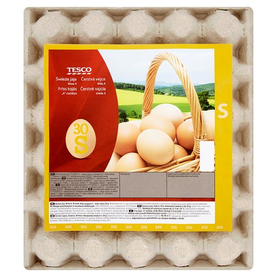 Tesco Čerstvé vajcia S 30 ks