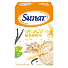 Sunar Mliečna kaša vanilková ryžová 225 g