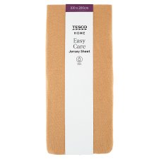 Tesco Home Easy Care Mocha Jersey Sheet 100 x 200 cm