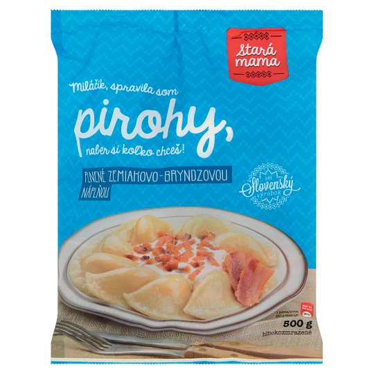 Stará Mama Pirohy plnené zemiakovo - bryndzovou náplňou hlbokozmrazené 500 g