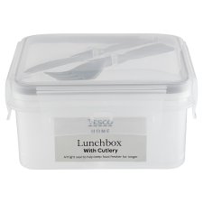 Tesco Home Lunchbox with Cutlery 1 L