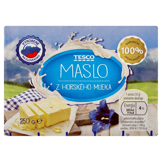 Tesco Maslo z horského mlieka 250 g