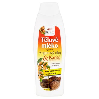 Bione Cosmetics Bio Arganový olej + Karité výživné telové mlieko 500 ml