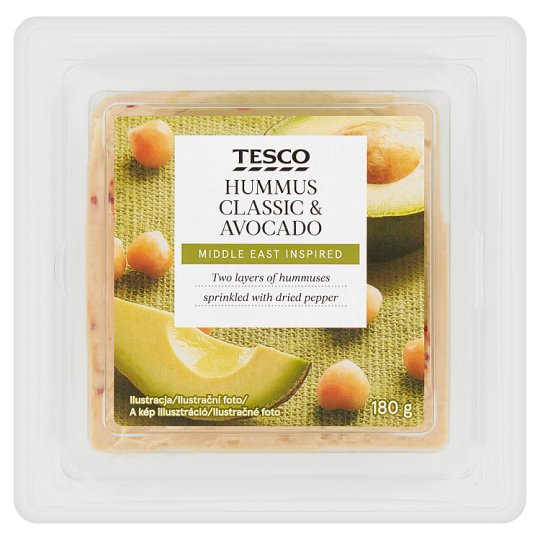 Tesco Hummus Classic & Avocado 180 g