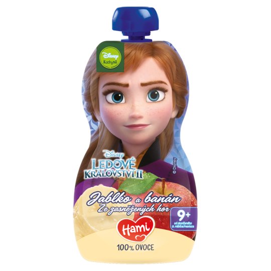 Hami Disney Frozen Anna ovocná kapsička Jablko a Banán 110 g, 9+