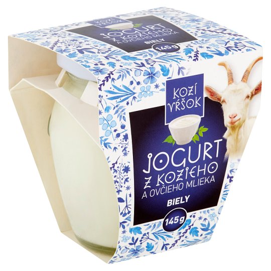 Kozí Vŕšok Jogurt z kozieho a ovčieho mlieka biely neochutený 145 g
