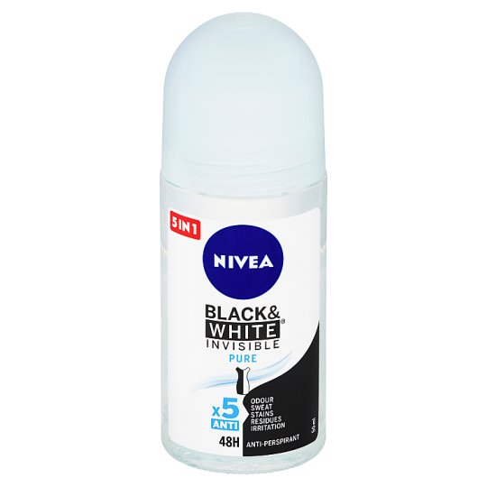 Nivea Black & White Invisible Pure Guľôčkový antiperspirant 50 ml