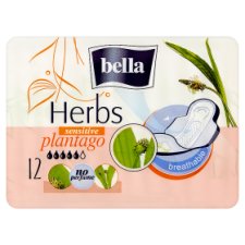 Bella Herbs Plantago Breathable Sanitary Napkins 12 pcs