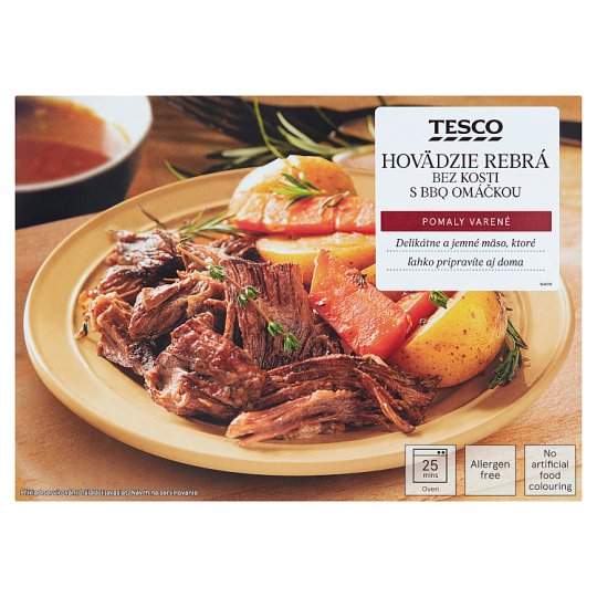 Tesco Beef Ribs without Bones with BBQ Sauce 350 g Tesco Groceries